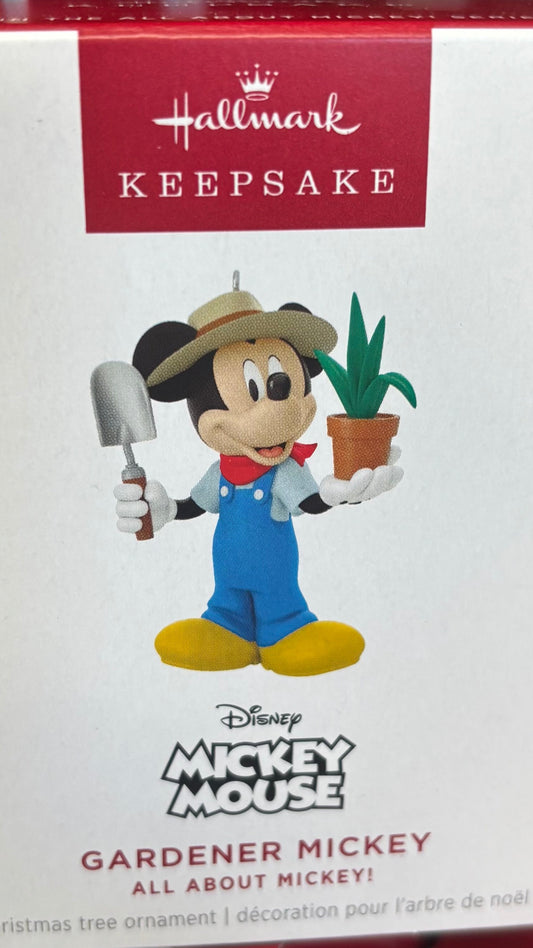 Mickey Mouse Gardener with plant