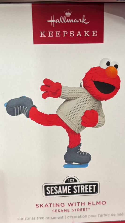 Hallmark Keepsake ornament packaging featuring Elmo from Sesame Street.