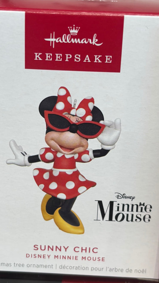 Hallmark Minnie Mouse collectible figure packaging on a shelf
