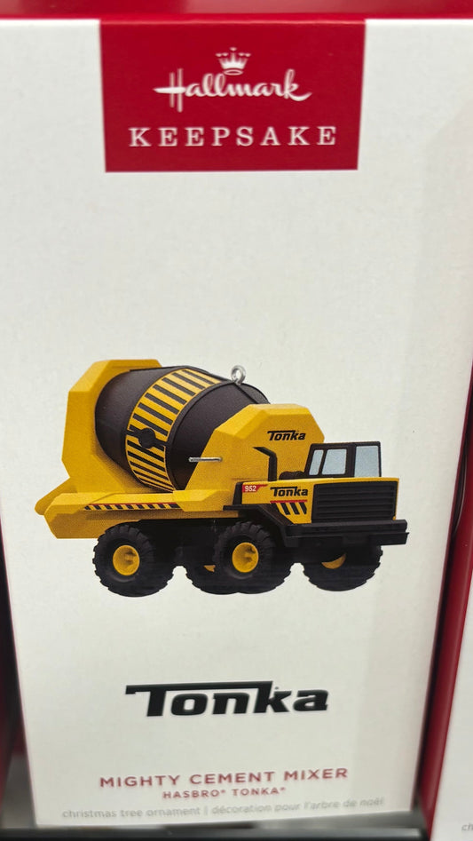 Tonka cement mixer toy in a Hallmark Keepsake box