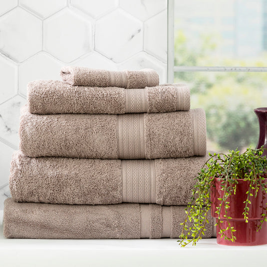 Renee Taylor Stella 650 GSM Super Soft Bamboo Cotton 5 Piece Pewter