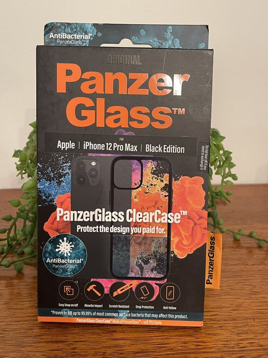 Panzer Scratch Protection Clear Case for Apple iPhone 12 Pro Max Black Edition