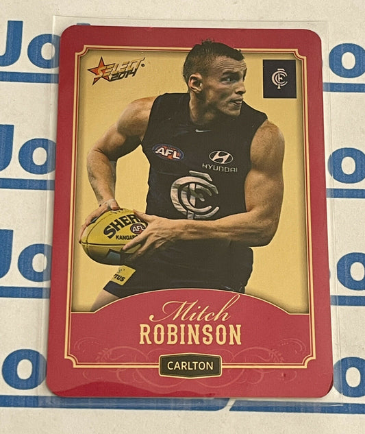2014 Select Afl Champions Gold Parallel Card Cg36 Mitch Robinson -carlton