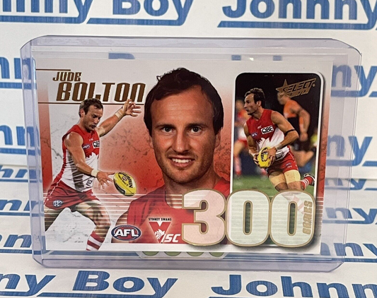 2013 AFL Select Champions 300 Game Case Card Jude Bolton CC47 #262 Sydney Swans
