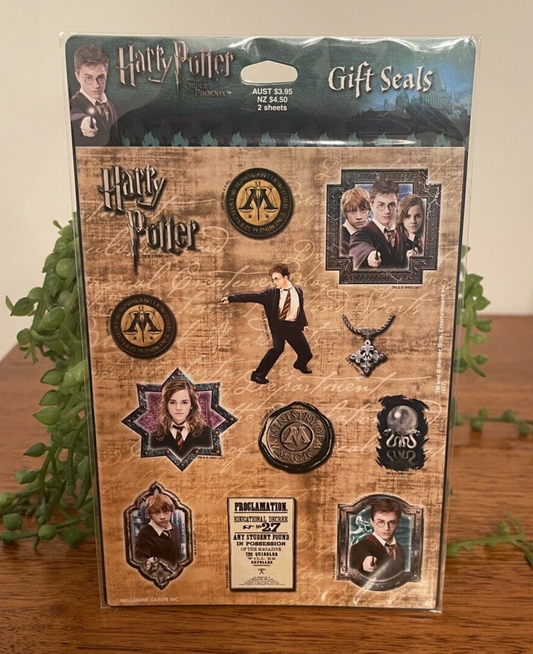 Harry Potter Hallmark Stickers Gift Seals Authentic Australian Release