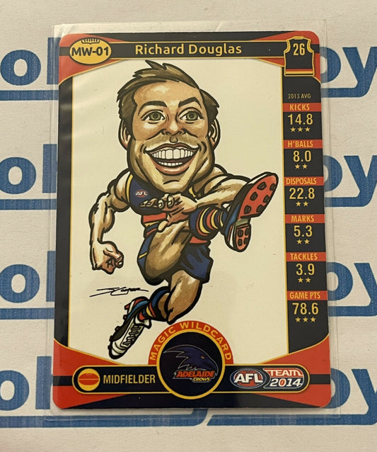 2014 Teamcoach Magic Wildcard MW-01 Richard Douglas Adelaide AFL Card
