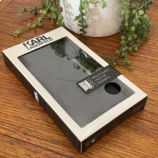 Karl Lagerfeld Wallet Clutch Case For iphone 6 Phone Cover Black