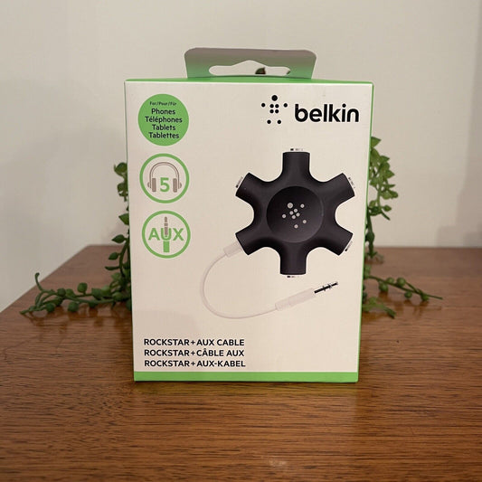 Belkin F8Z274BTBLK audio cable 3.5mm 5 x 3.5mm Black Rockstar Aux Cable