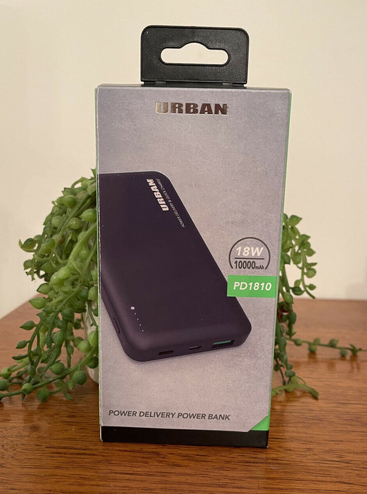 Urban PowerBank 18W 10,000mAh Power Bank For iPhone Samsung Tablet Laptops Apple