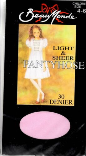 BNIP Age 4 to 6 GIRLS PANTYHOSE TIGHTS STOCKINGS PINK Flower Girl Ballet NEW