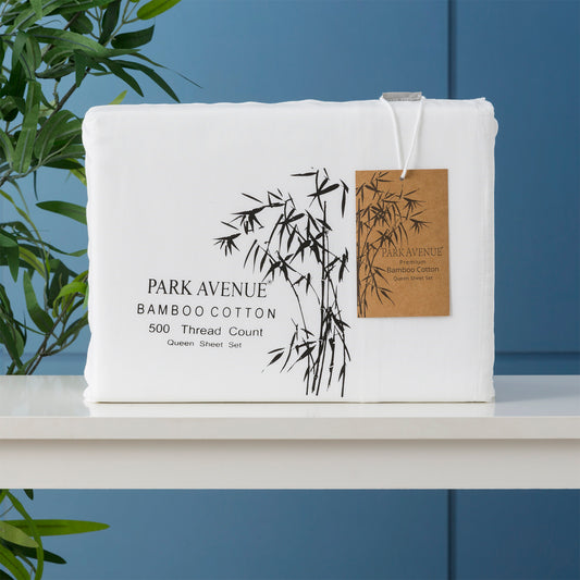 Single Park Avenue 500 Thread Count Bamboo Cotton Sheet Set Charcoal