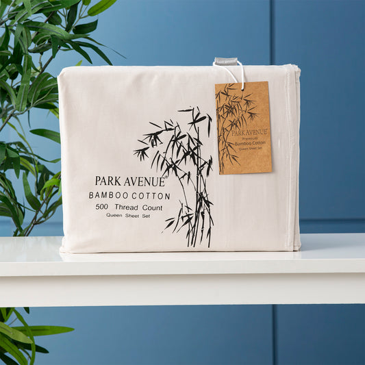 Single Park Avenue 500 Thread Count Bamboo Cotton Sheet Set Dove