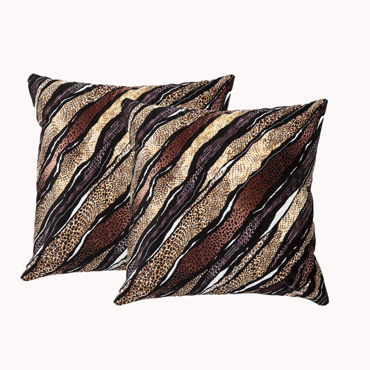 Renee Taylor Poly Velvet Printed Cushion filled 50 x 50 Cms Skin- Twin Pack