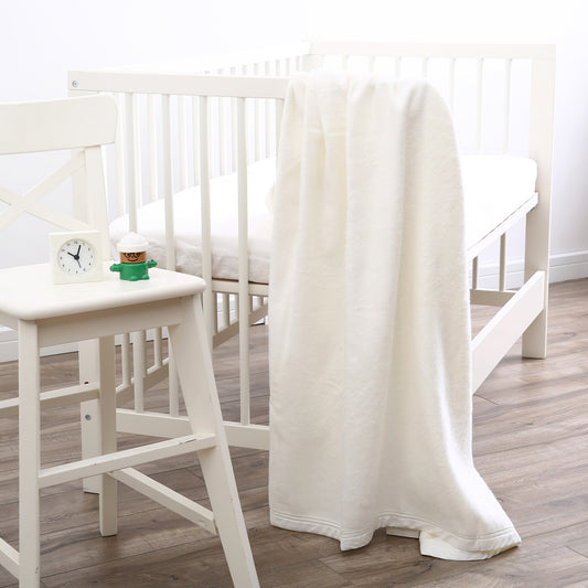 Dreamaker Baby Bamboo/Cotton Blanket White - Johnny Boy