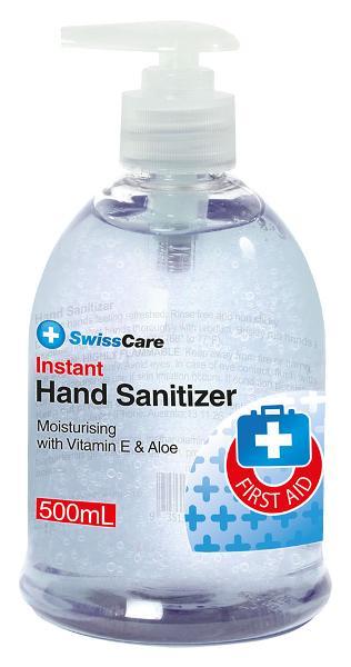 SwissCare Instant Hand Sanitiser Gel 70% Alcohol 500ml - Johnny Boy