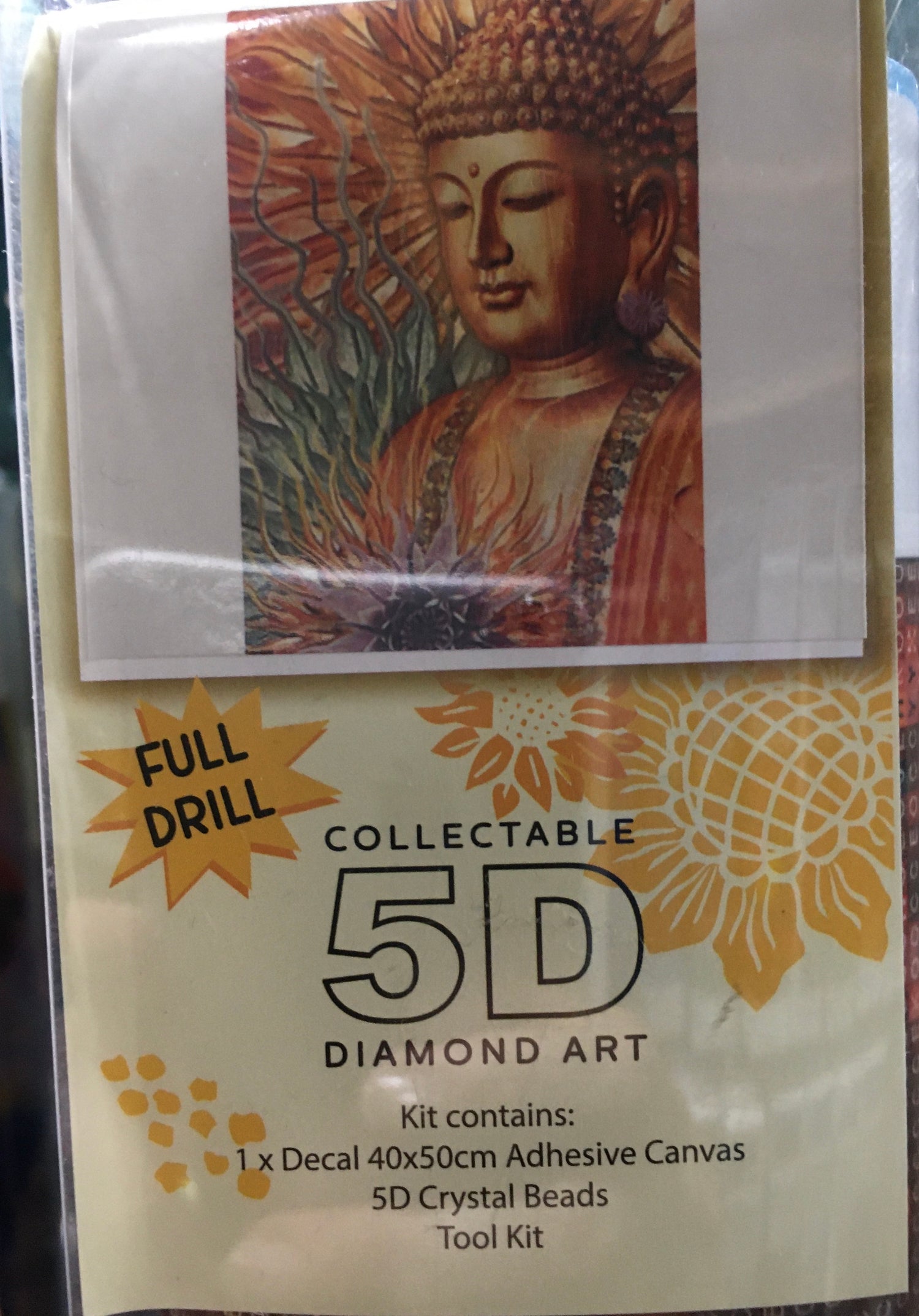 Buddha Diamond Painting Art Kit Set 40 x 50 Full Drill Round 5D - Johnny Boy