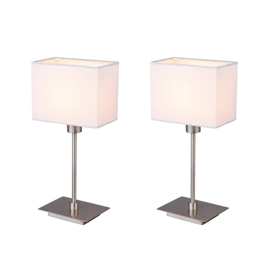 Lexi Lighting Set of 2 Pueblo Table Lamp - White