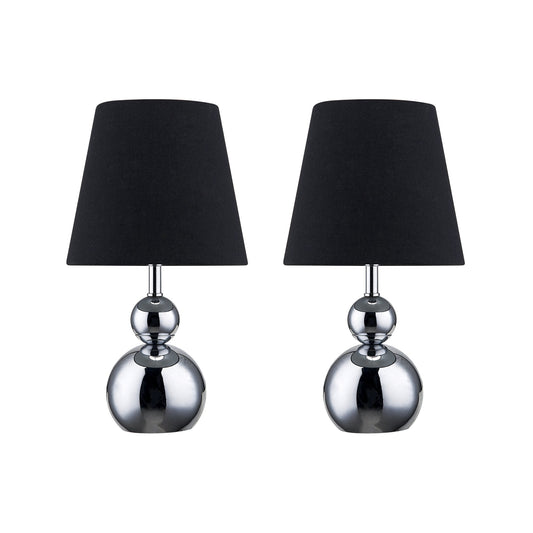 Lexi Lighting Set of 2 Hulu Touch Table Lamp - Black