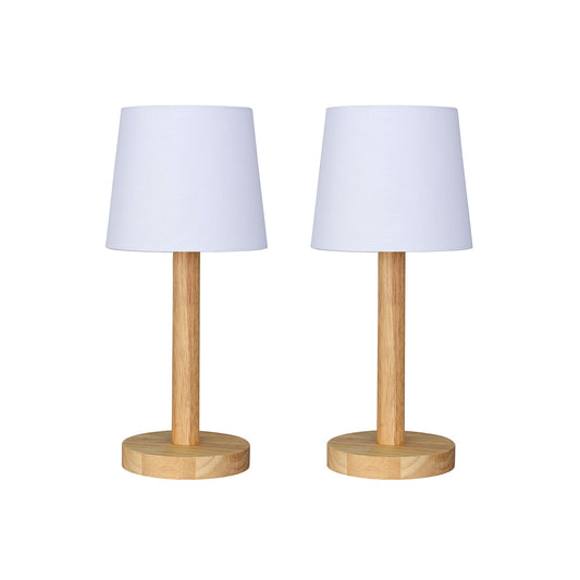 Lexi Lighting Set of 2 Sandy Wooden Table Lamp