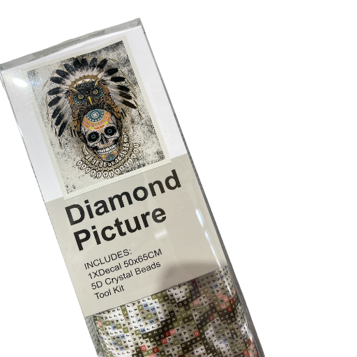 Skull & Owl Diamond Painting Art Kit Set 50 x 65 Full Drill Round 5D - Johnny Boy