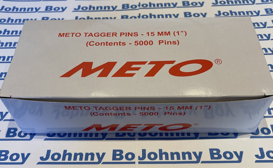 METO Tagger Pins Clothing Tag Tagging Gun 15mm WHITE 5000 pack