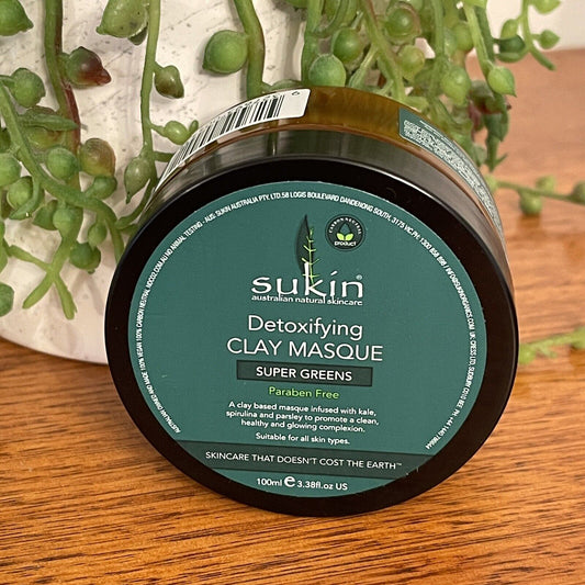 Sukin Super Greens Detoxifying Clay Masque 100ml All Skin Type Made In Australia