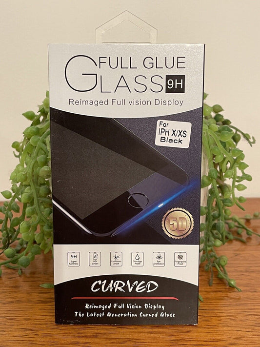 Apple iPhone X XS Black Full Glue 3D Tempered Glass Screen Protector Full Vision