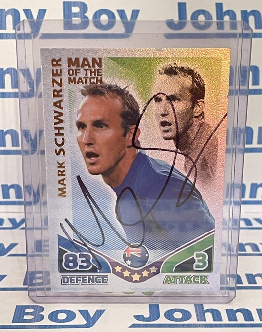 2010 Topps Match Attax World Stars Card Man Of Match Foil 144 M Schwarzer Signed