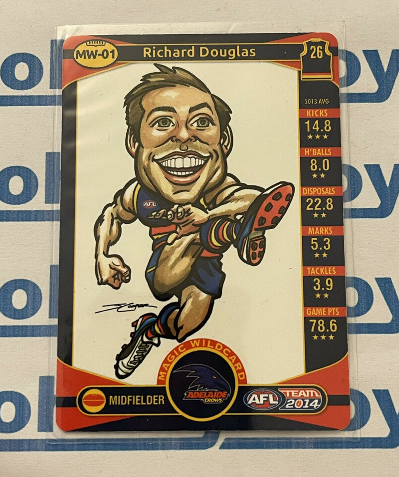 2014 Teamcoach Magic Wildcard MW-01 Richard Douglas Adelaide AFL Card –  Johnny Boy