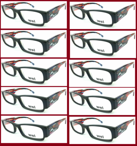 BULK LOT x10 WEL Eyeglasses Frames Modern Glasses Frame Adult FARO BLACK GRANITE