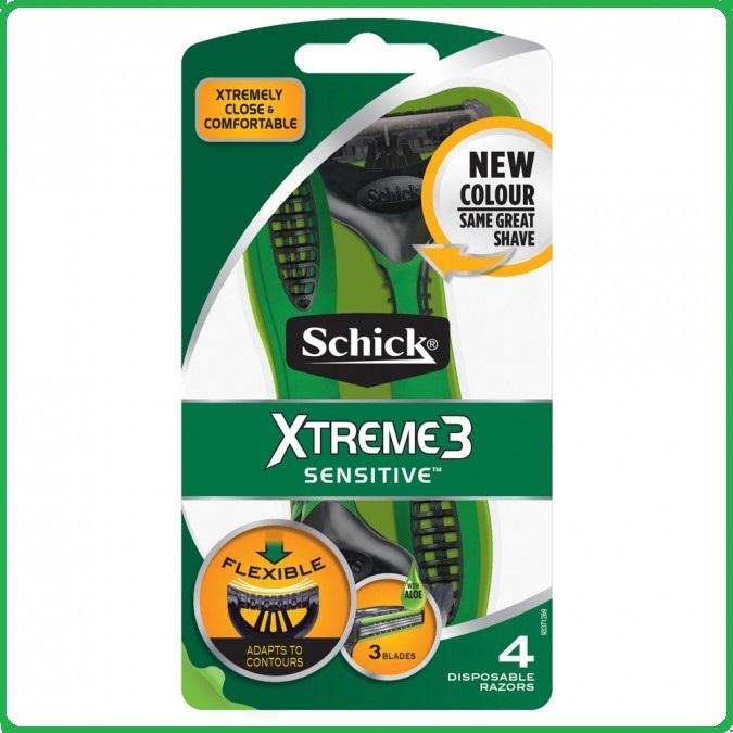 Schick Xtreme3 Sensitive Disposable Razors 4 Pack - JohnnyBoyAus